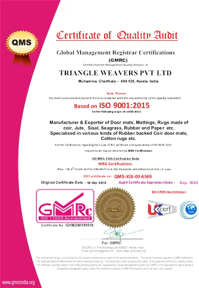 Global Management Register Certificate